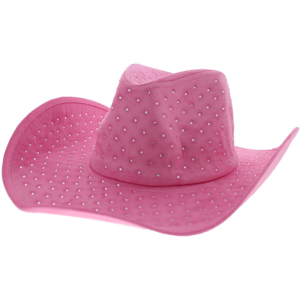 Zac's Alter Ego - Luxury Diamante Stone Chapeau - Chapeau de cowboy - Rose